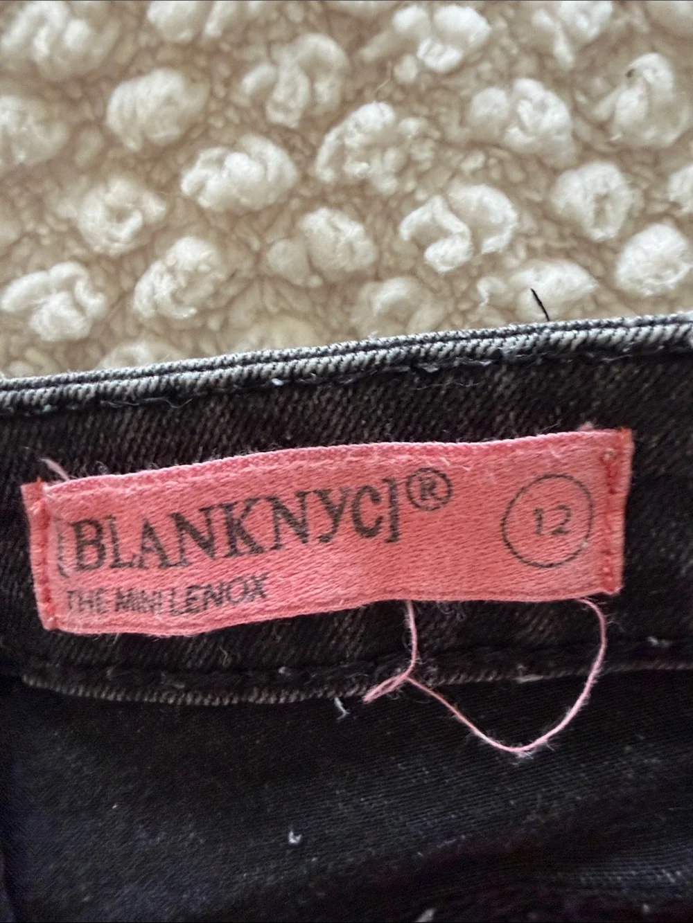Blank NYC Washed Black Frayed Denim Cutoff Shorts